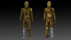 C3PO 3D Model  Humanoid AI Star Wars 3D model