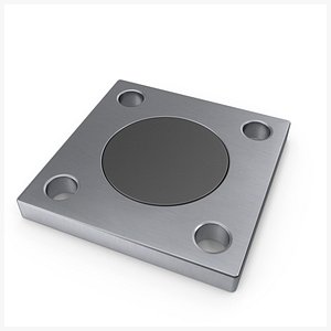 Square Flange Steel  New PBR 3D