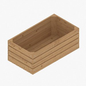 Wooden box 3D model