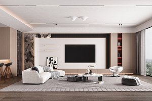 3D Modern living room