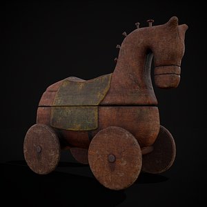 Medieval Horse Pull Along 3D