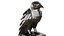 Metal sculpture of a crow 3D model