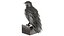 Metal sculpture of a crow 3D model