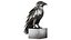 Metal sculpture of a crow 3D model