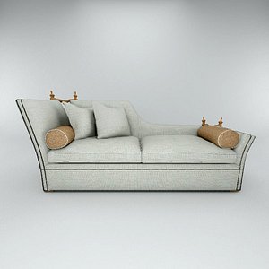 Sofa chase lounge banquette asymetrical