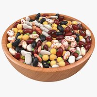 Mixed Legume Beans on a Plate