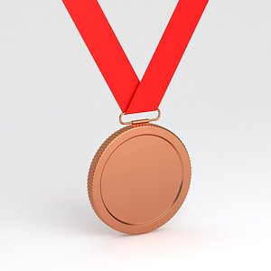 3D Copper Medal model