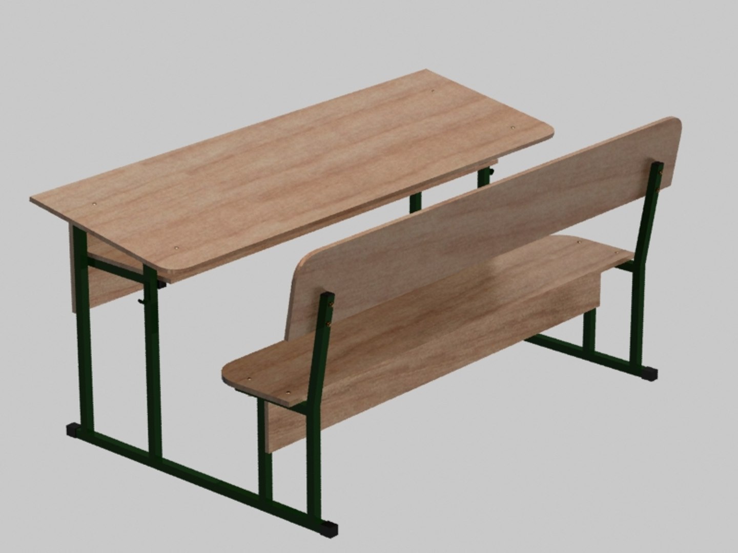3d model school desk
