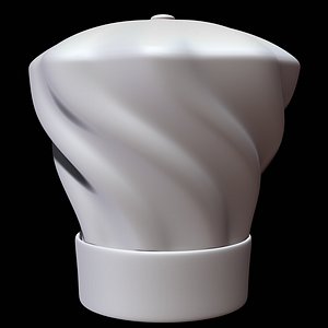 3d model chef hat