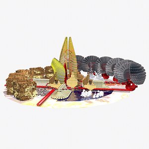futuristic townscapes 3d model