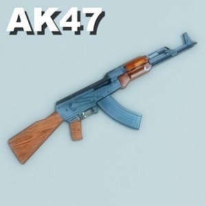 3d odel ak47 assault rifle