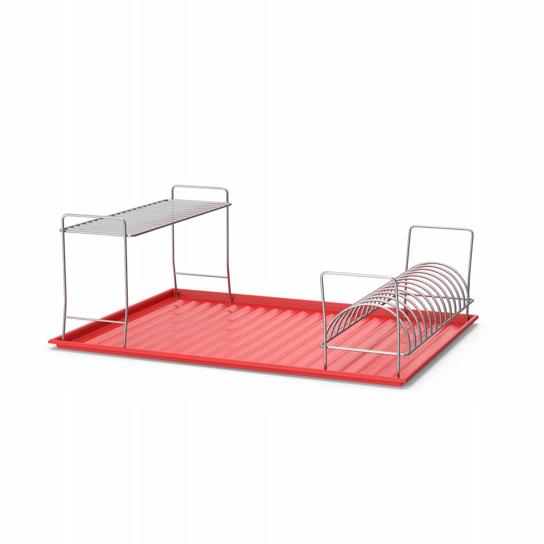 3D Red Dish Drainer - TurboSquid 2026186