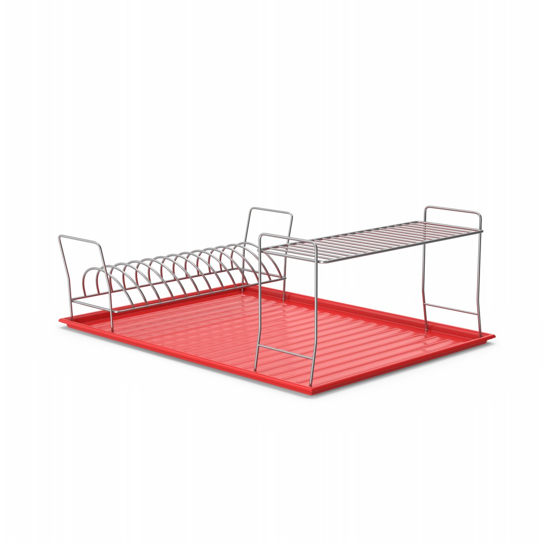 3D Red Dish Drainer - TurboSquid 2026186