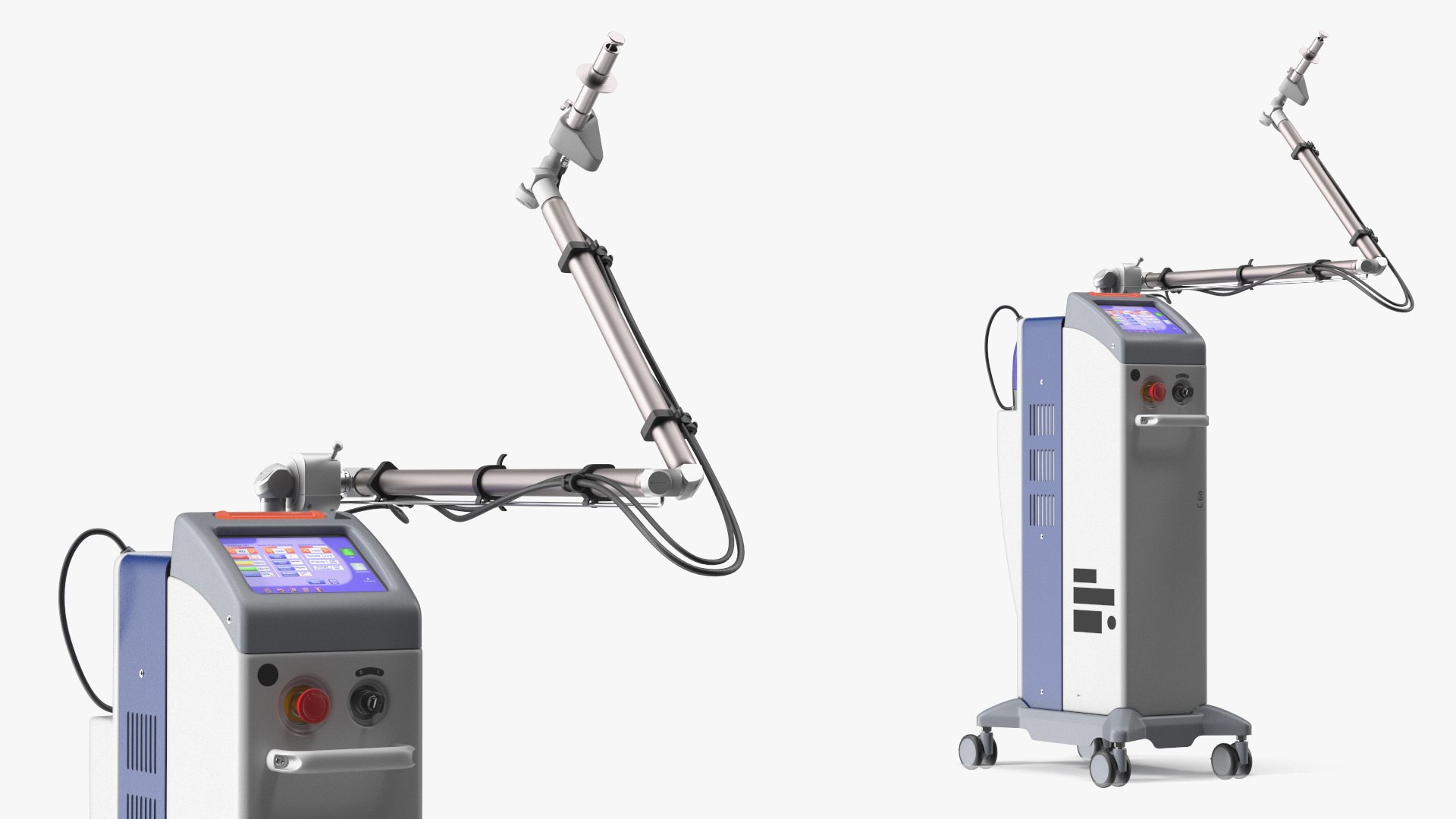 Medical Fractional CO2 Laser Unit with Control Panel Rigged 3D model preview