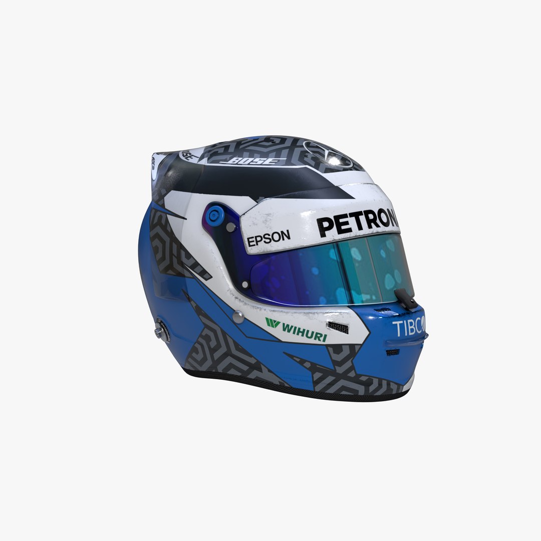 3D Model 2019 Bottas Helmet - TurboSquid 1442220