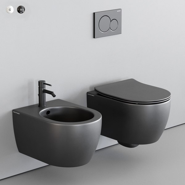 Toilet moon wall-hung bidet 3D - TurboSquid 1586948