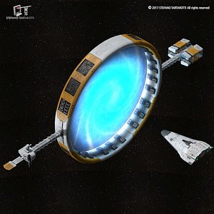 3D sci-fi stargate shuttle model