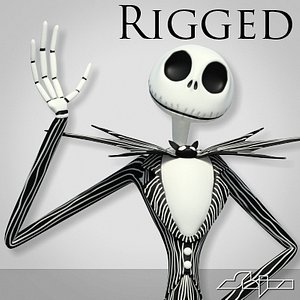 Jack Skellington Rigged with Biped Max9