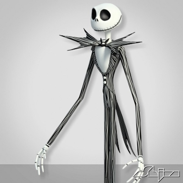 3d jack skellington rigged biped