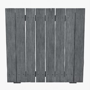Old Wooden Fence 3D model