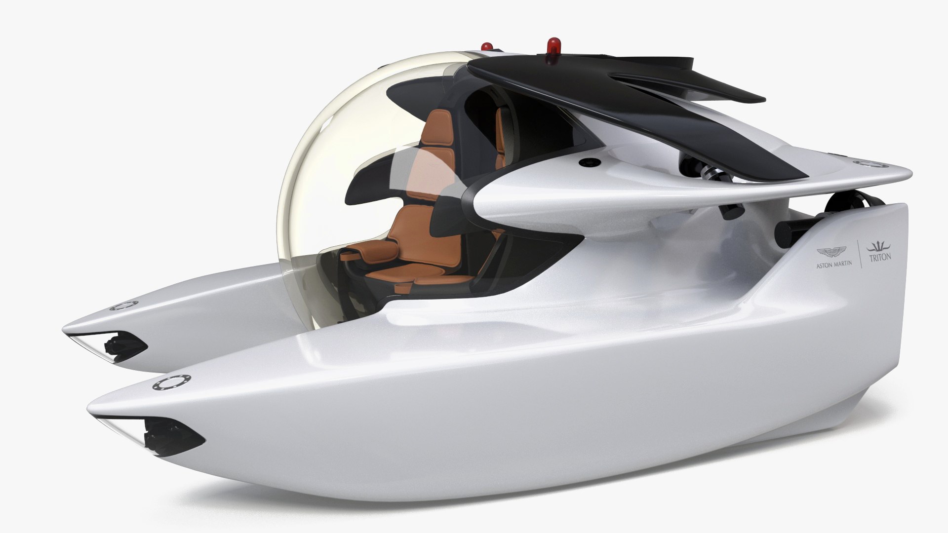 Aston Martin Luxurious Personal Submarine White 3D model preview