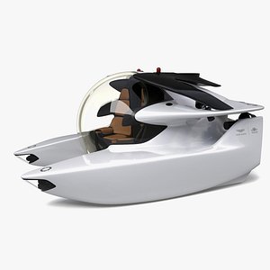 Aston Martin Luxurious Personal Submarine White model