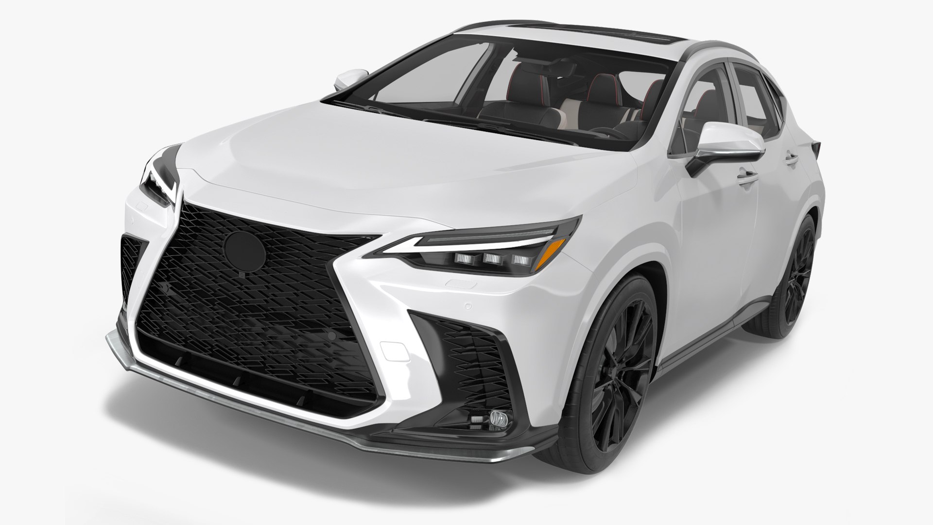 Premium SUV Car 5 Door White 3D model preview