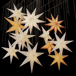 3D decorative set swedish stars model