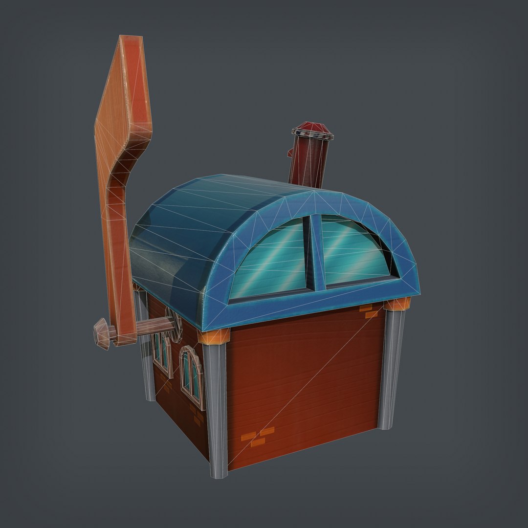 3D Mailbox House - TurboSquid 1745996