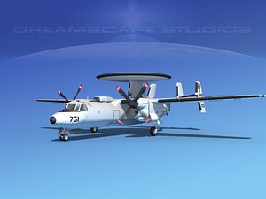 3d grumman e-2c hawkeye model