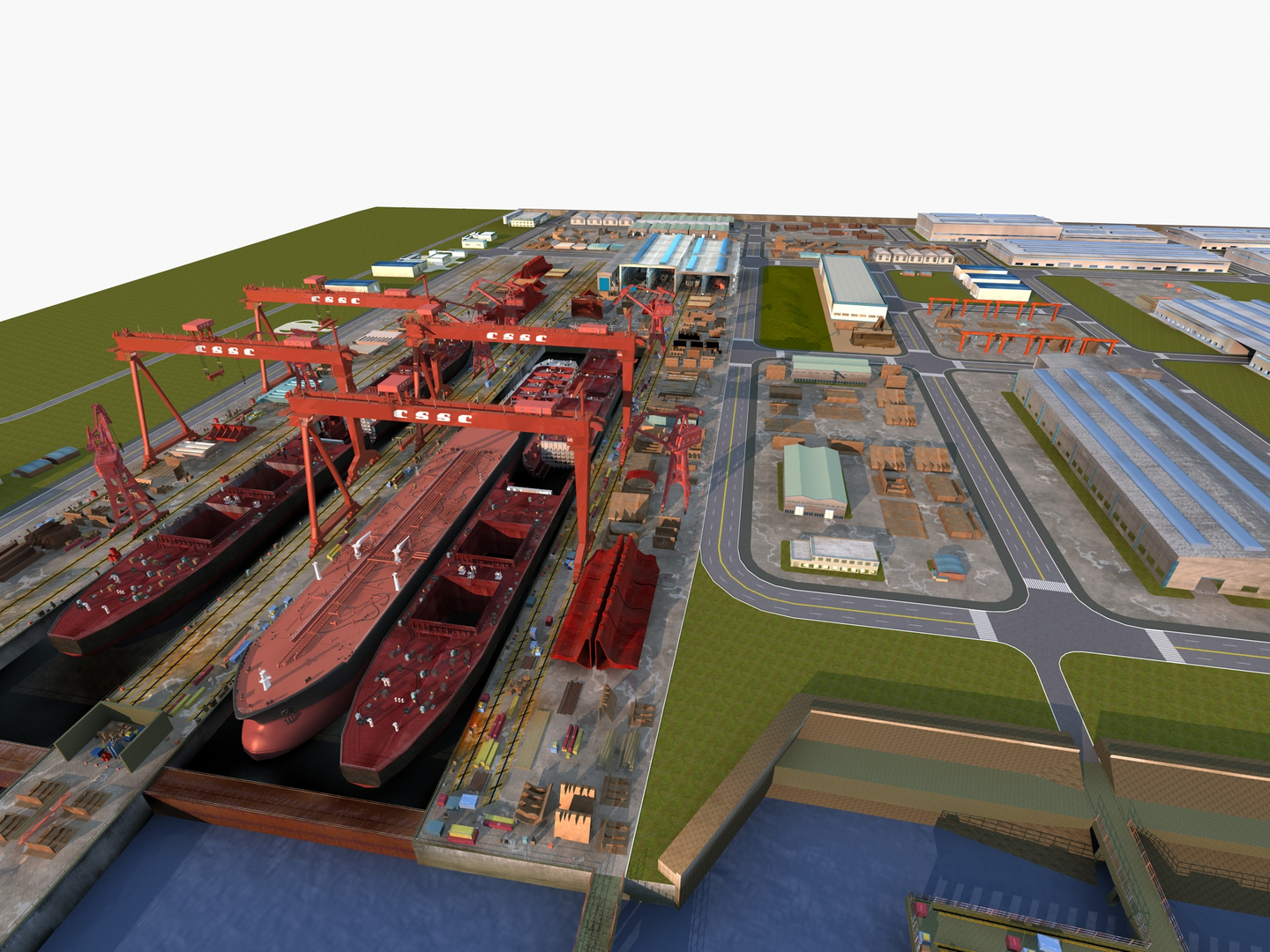 Ship shipyard 3D model TurboSquid 1385639