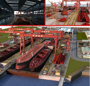 ship shipyard 3D model