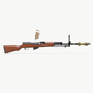 3d sks rifle grenade ammo model