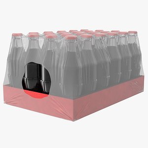 3D 24 soda glass bottle model