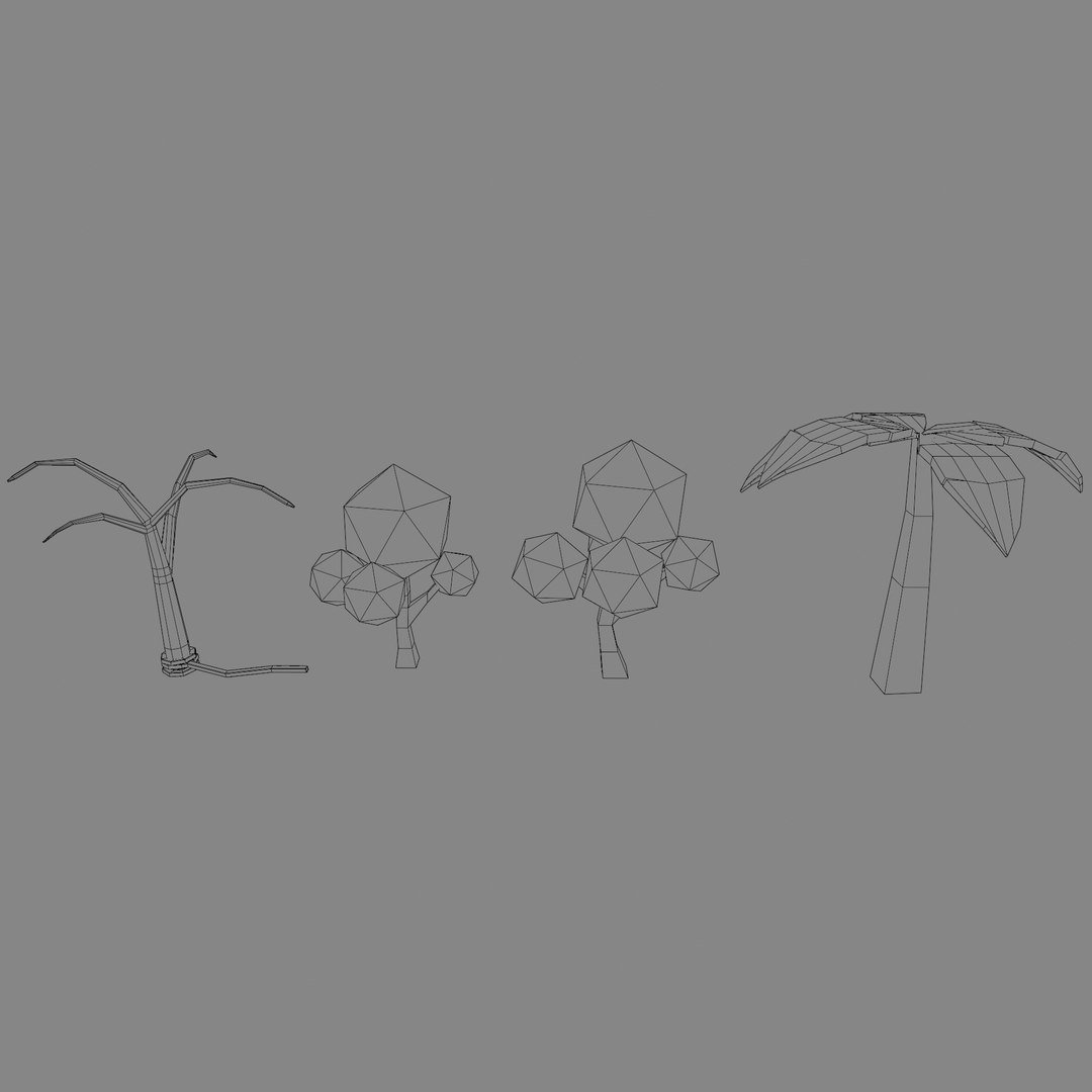 Low Poly Tree Pack - Optimized Exterior Set 3D - TurboSquid 2535738