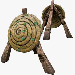 Straw Target Archer Combat Wooden Dummy Medieval Environment
