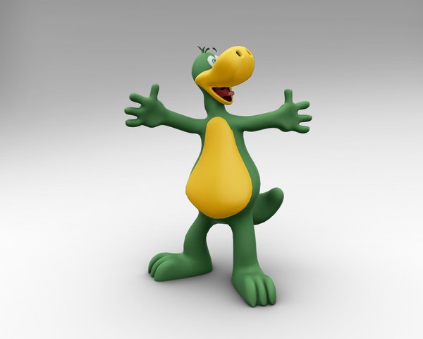 3D dinosaur cartoon character model - TurboSquid 1198549