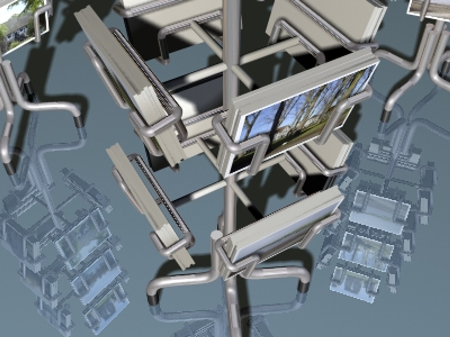 Postcard Rack 3d Model