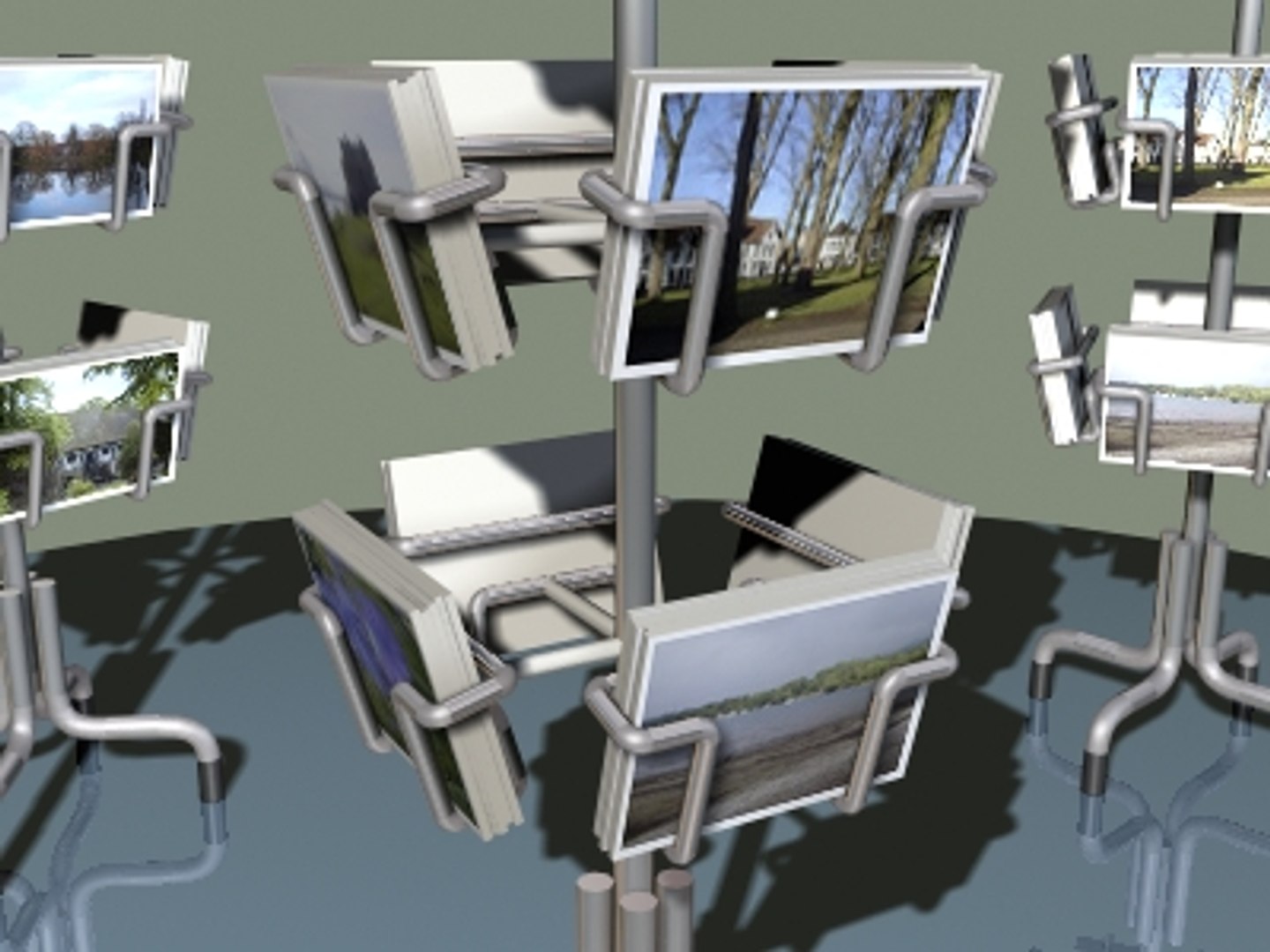 Postcard Rack 3d Model