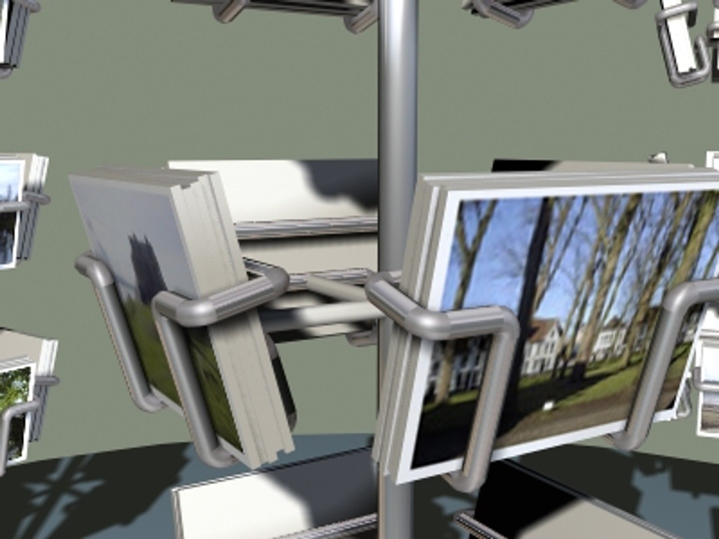 Postcard Rack 3d Model