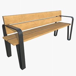 Bench 7 with PBR 4K 8K 3D