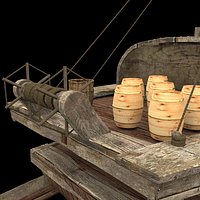 Chinese ancient  fishing  boat