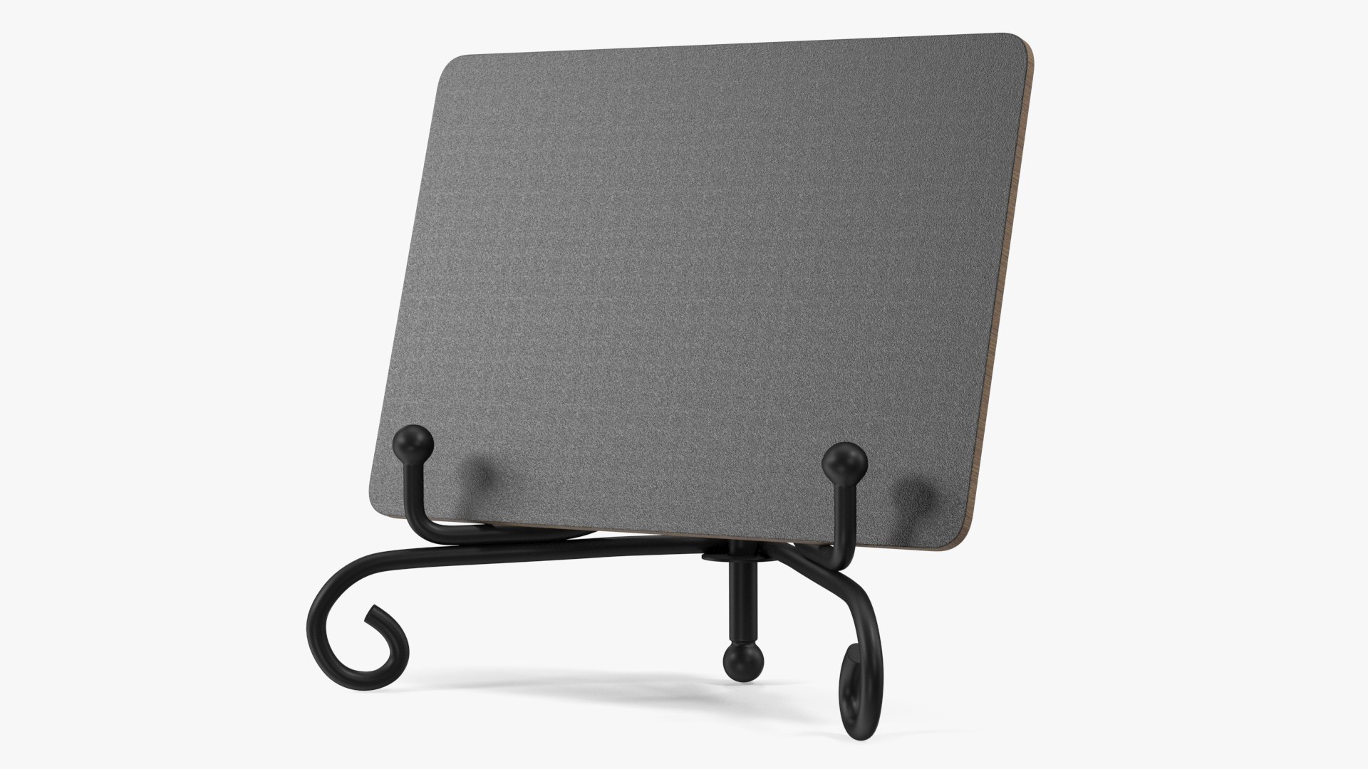 Wooden Chalkboard on Metal Stand 3D model preview