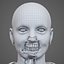 3D zombie nurse character pbr