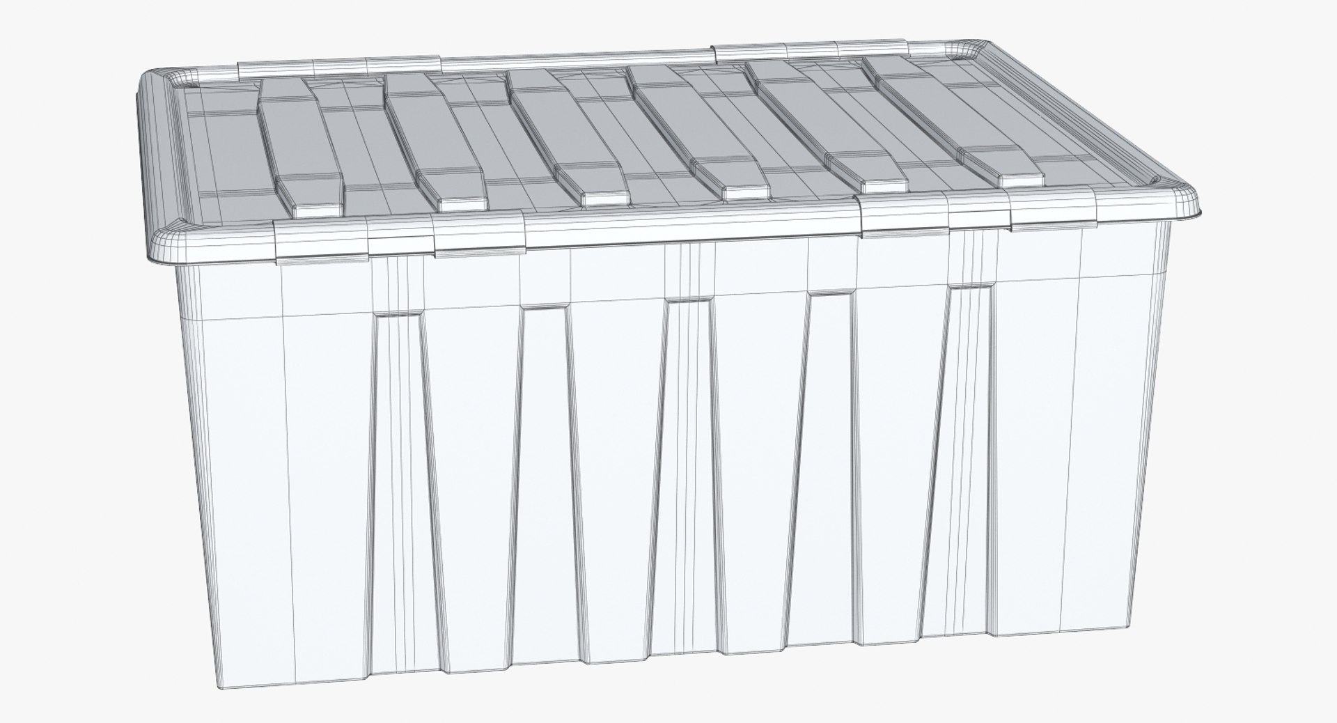 3d Plastic Locker Box Model
