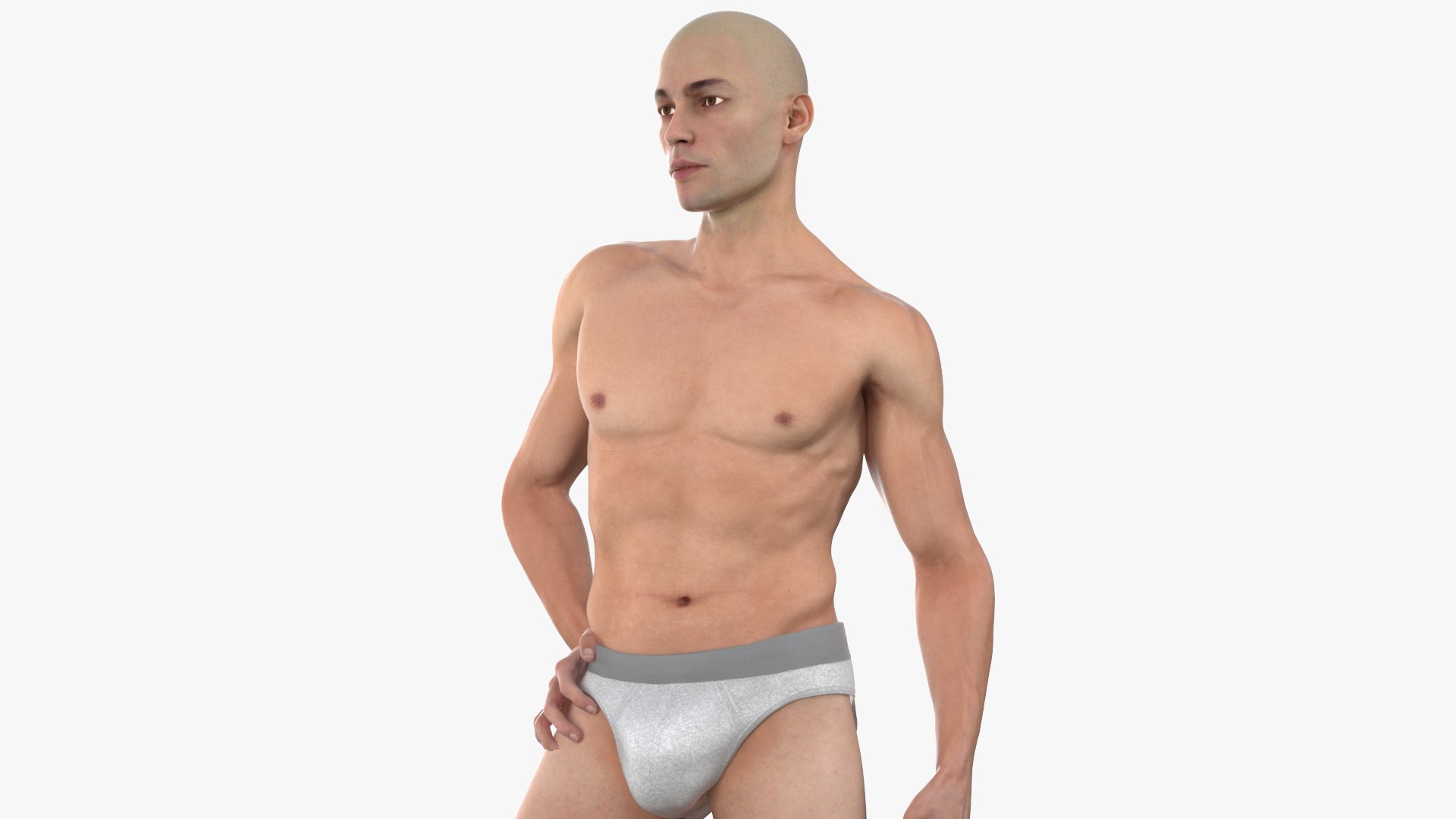 Male Physique Character Rigged 3D model preview