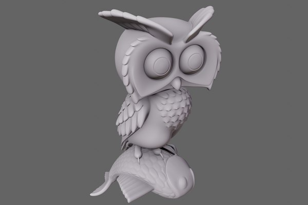 Owl figurine 3D print model 3D model - TurboSquid 1806138