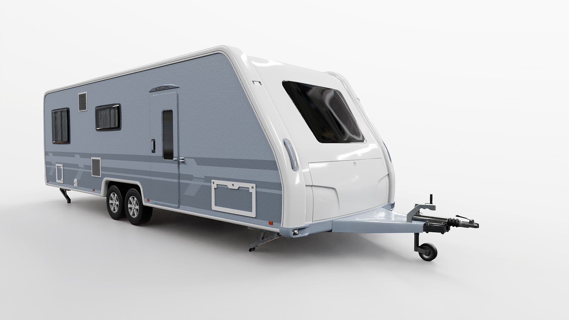 3D Long Camping Caravan - TurboSquid 2388374