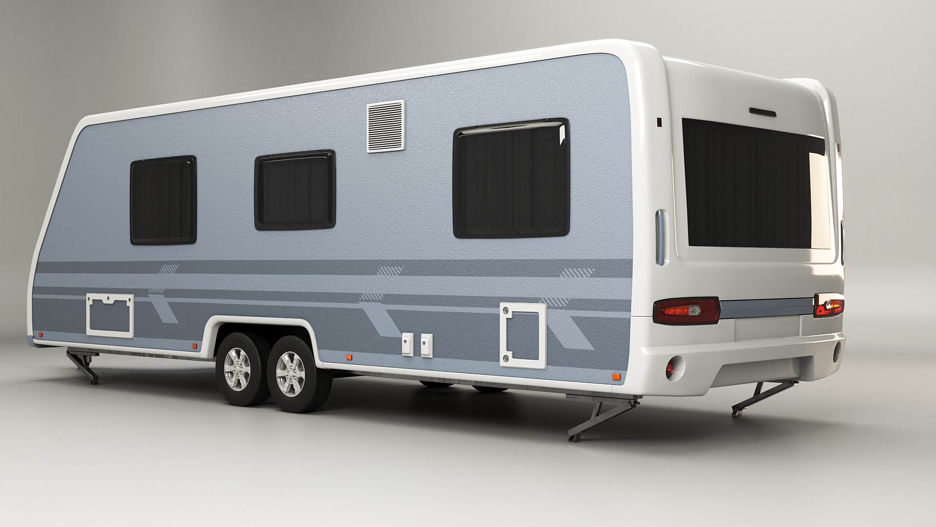 3D Long Camping Caravan - TurboSquid 2388374