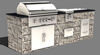 Backyard BBQ Island